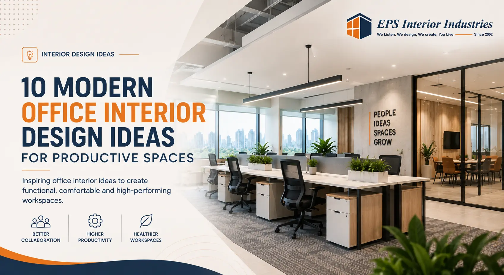 10 Modern Office Interior Design Ideas for Productive Spaces Blog banner